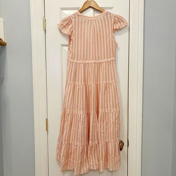 Lemlem Pink Stripe Dress Linen Blend Size Small - Picture 4 of 6